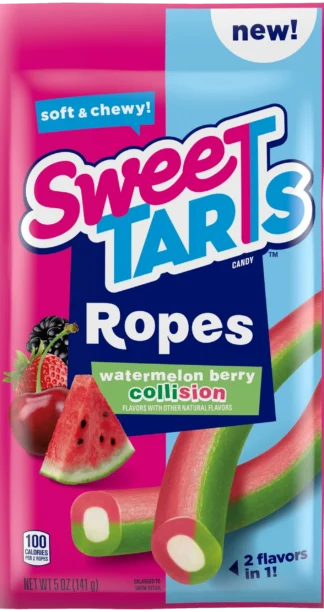 SweeTARTS Ropes Candy Watermelon Berry Collision - 12 Pack 3.5oz