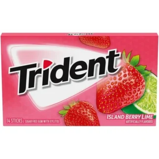 Trident Sugar Free Gum - 12 Pack - Island Berry Lime 14 Sticks