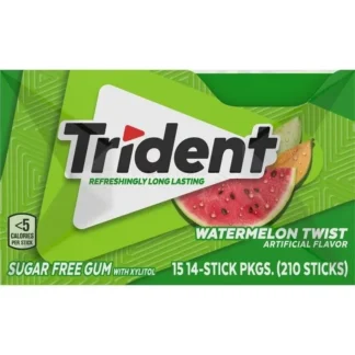 Trident Sugar Free Gum - 15 Pack - Watermelon Twist 14 Sticks