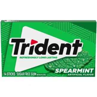 Trident Sugar Free Gum - 15 Pack - Spearmint 14 Sticks