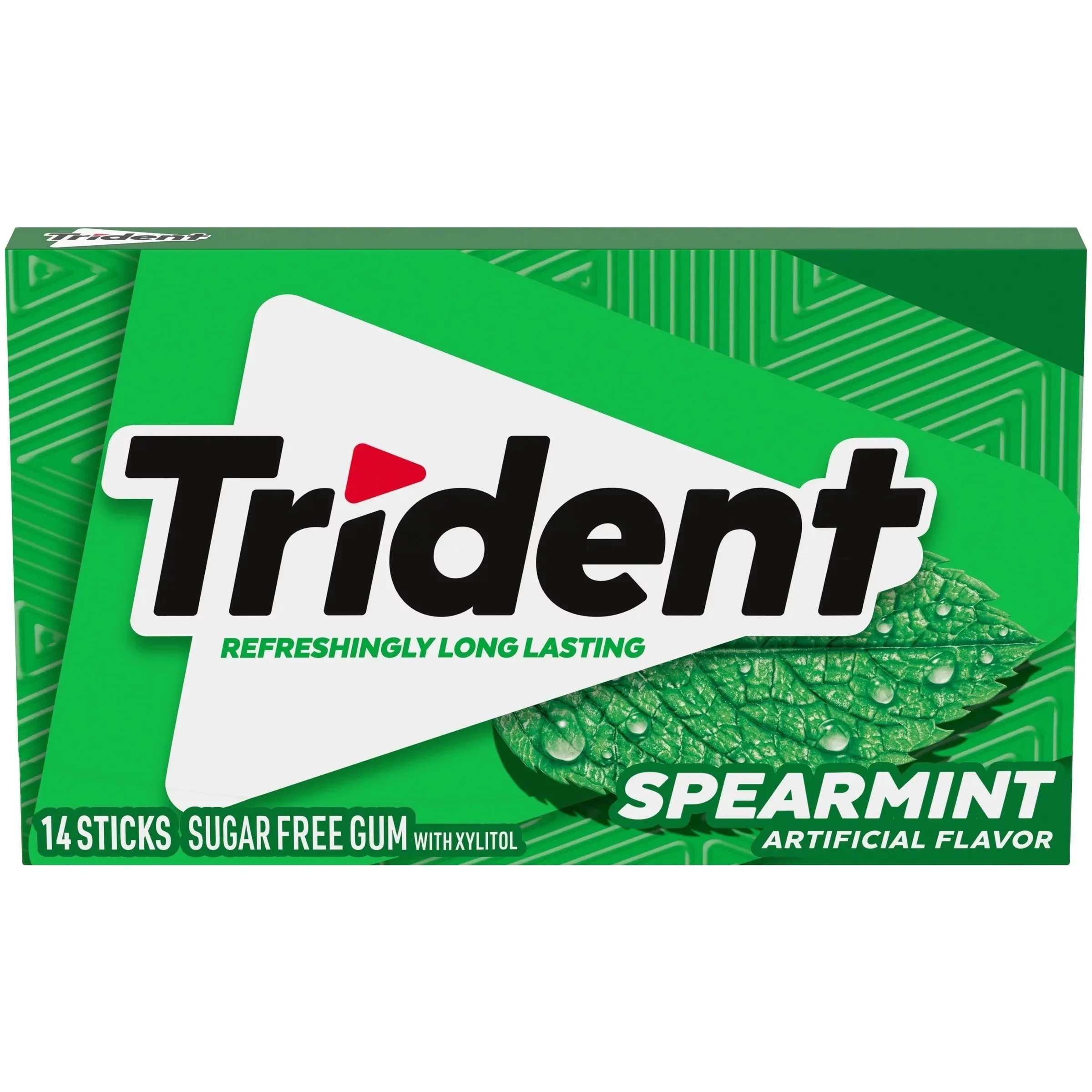 Trident Sugar Free Gum - 15 Pack - Spearmint 14 Sticks
