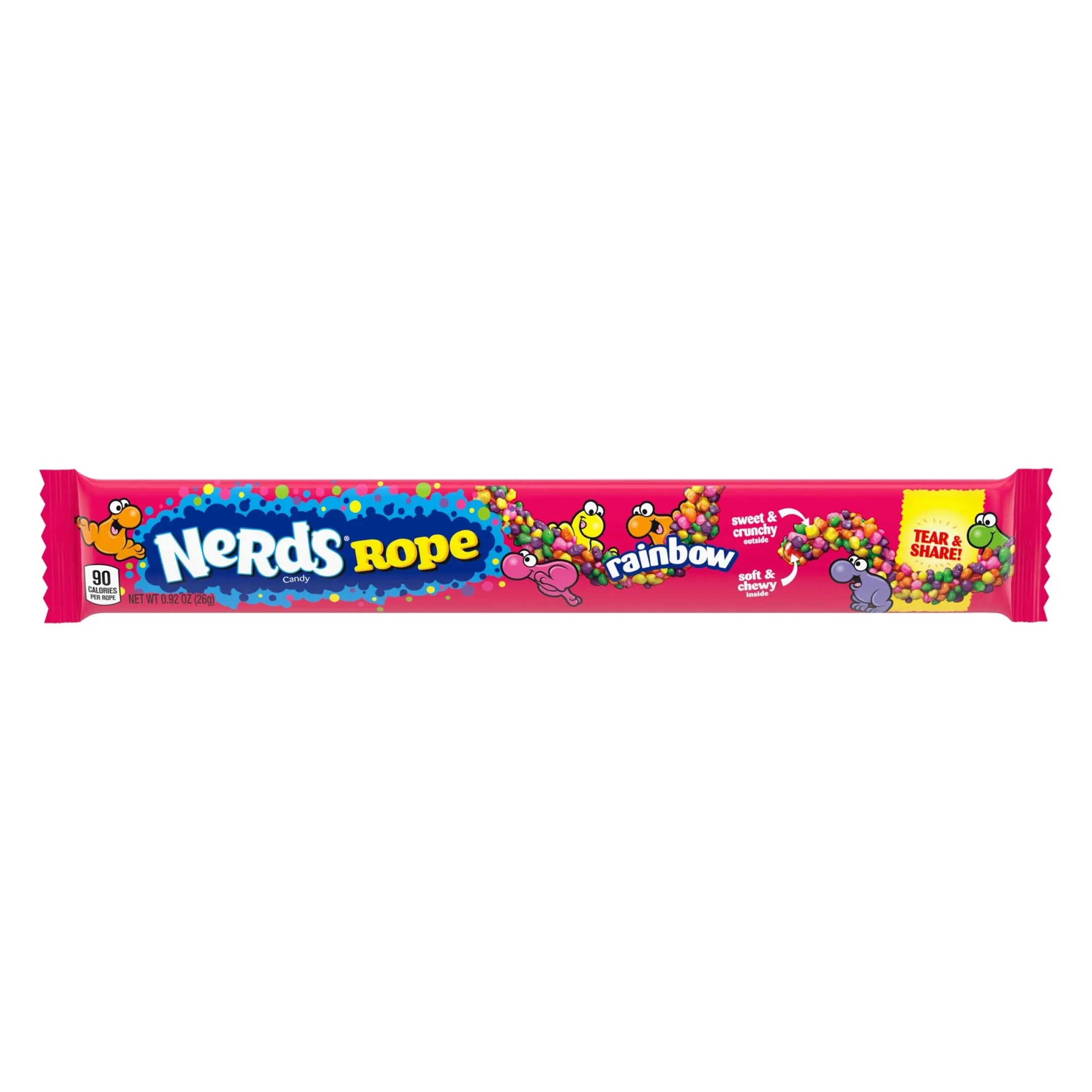 Nerds Rope Candy - 24 Pack - Nerds Ropes Rainbow 0.92oz