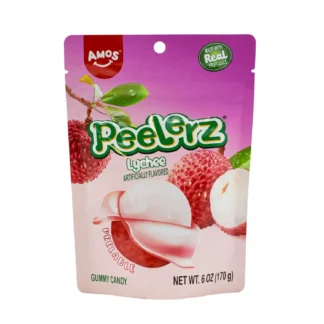 Peelerz Peelable Gummy Candy - 12 Pack - Lychee 6oz