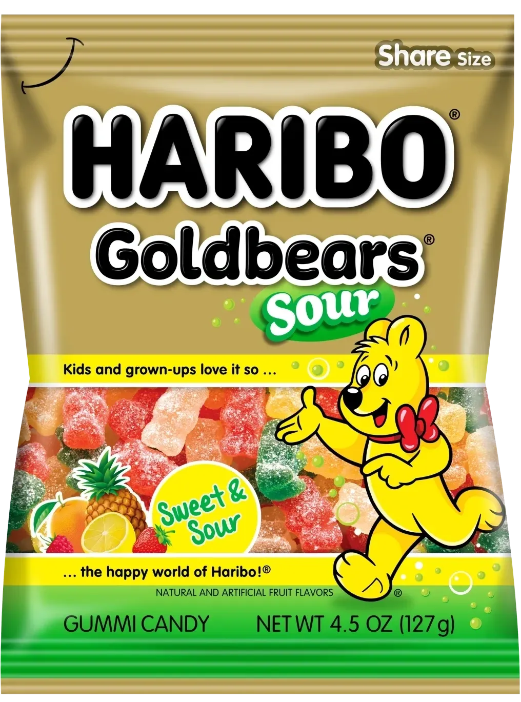 Haribo Gummy Candy Share Size - 12 Pack - Gold Bears 4oz - Image 9