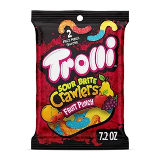 Trolli Sour Brite Crawlers Gummy Fruity Punch - 12 Pack 4oz