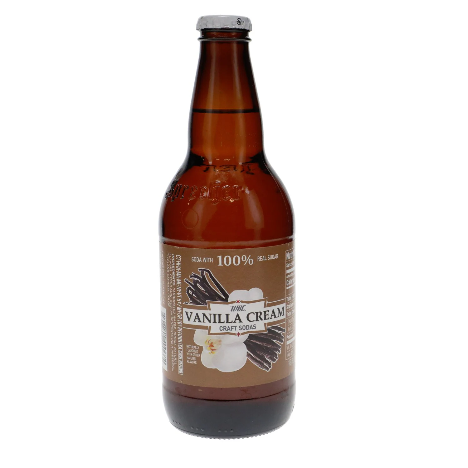 WBC Vanilla Cream – 24 Pack 16oz Glass