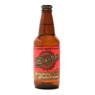 Zuberfizz Strawberry Rhubarb Soda – 24 Pack 12oz Glass