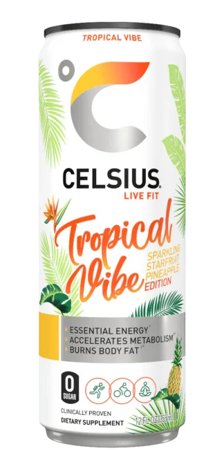 Celsius Energy Drink - 12 Pack - Tropical Vibe 12oz (Can)