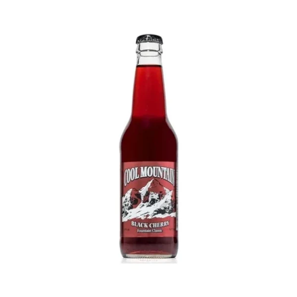 Cool Mountain Soda - 24 Pack - Black Cherry 12oz Glass