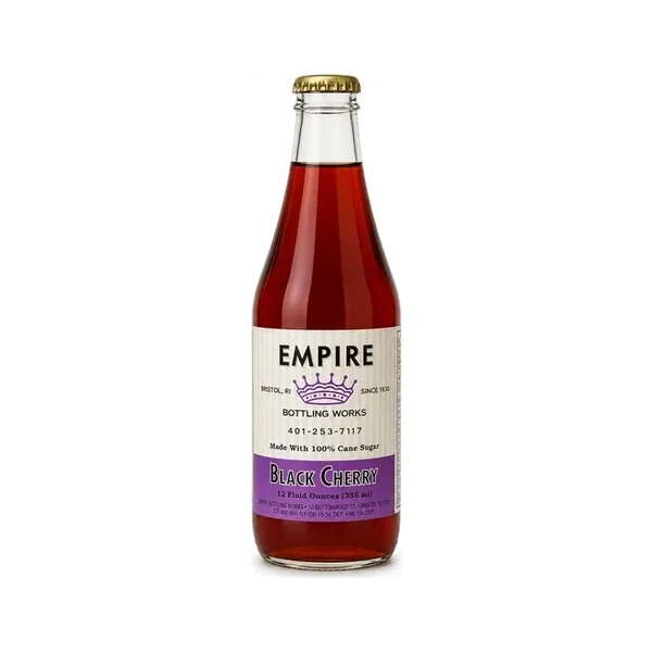 Empire Bottling Works Soda - 24 Pack - Black Cherry 12oz (Glass)