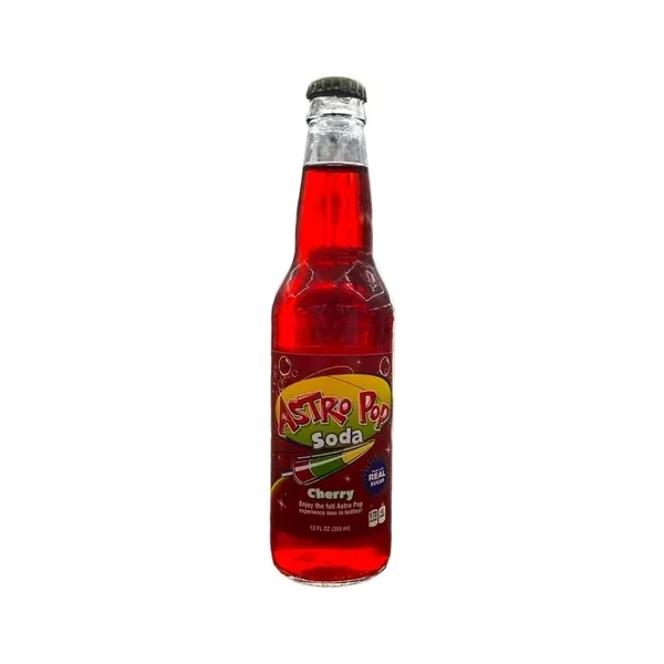 Astro Pop Original Soda - 24 Pack - Cherry 12oz Glass