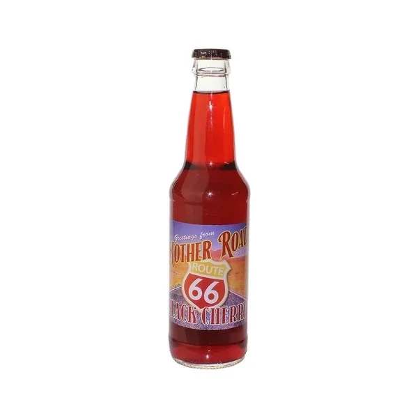 Mother Road Route 66 Craft Sodas - 24 Pack - Black Cherry 12oz Glass