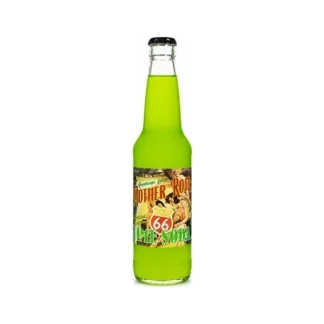 Mother Road Route 66 Craft Sodas - 24 Pack - Lime Soda 12oz Glass