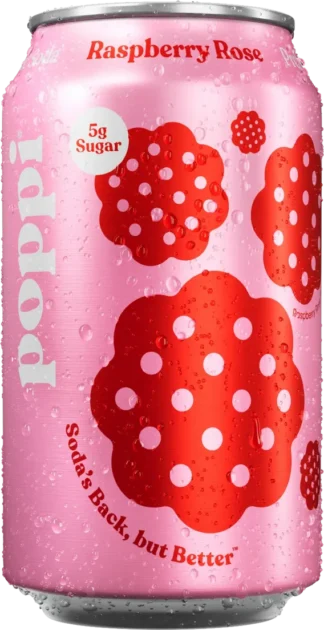 Poppi Prebiotic Soda - 12 Pack - Raspberry Rose 12oz (Cans)