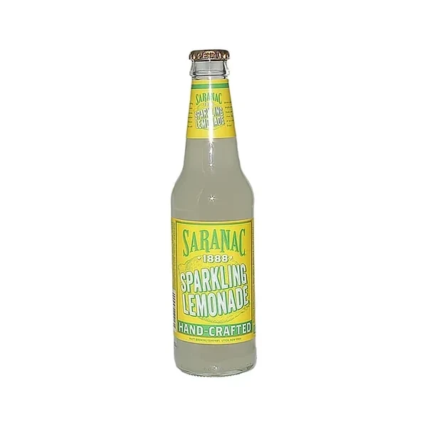 Saranac Hand Crafted Soft Soda - Sparkling Lemonade - 24 Pack - 12oz Glass