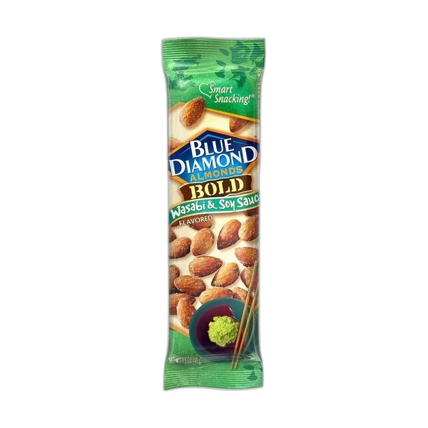 Blue Diamond Almonds - 12 Pack - Bold Wasabi & Soy Sauce Almonds 1.5oz