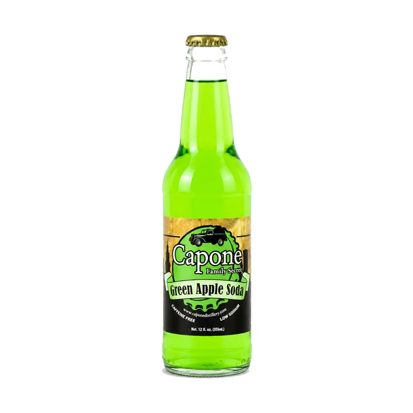 Capone Family Secret Green Apple Soda – 24 Pack – 12oz (Glass)