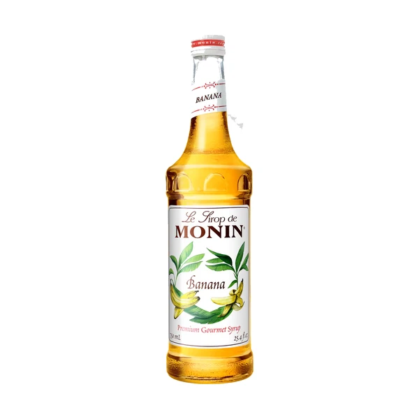 Monin Banana Syrup – 12 Pack – 750ml (Glass)