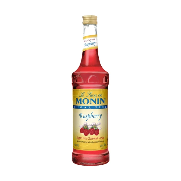 Monin Sugar Free Raspberry Syrup – 12 Pack – 750ml (Glass)