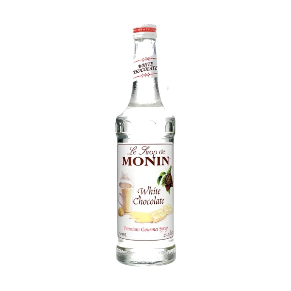 Monin White Chocolate Syrup – 12 Pack – 750ml (Glass)