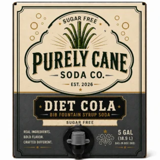 Purely Cane Soda Co - Diet Cola Fountain Syrup - 5 Gal Bag in Box