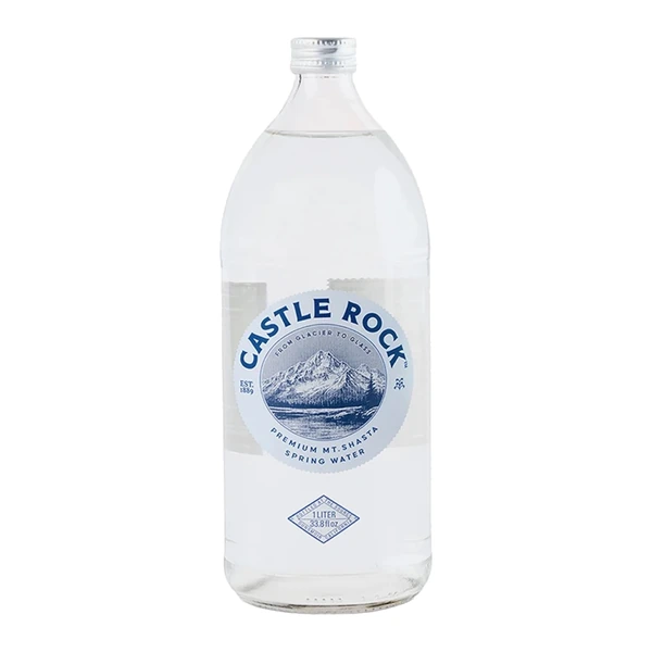 Castle Rock Mt. Shasta Spring Water - 12 Pack - 1L (Glass)